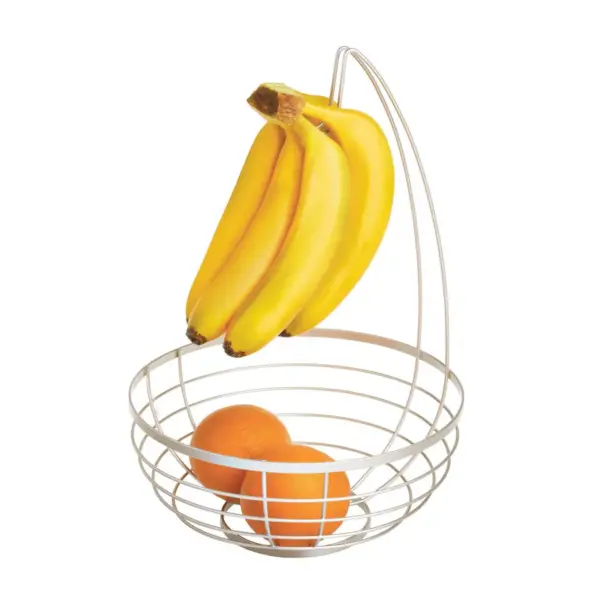 iDESIGN Austin Fruit Bowl with Hanger Silver