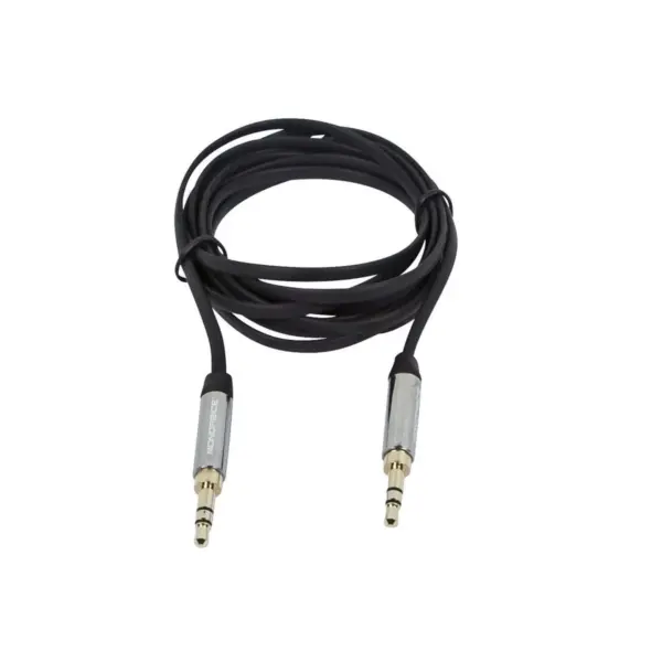 Monoprice Audio Cable - 3 Feet - Black | 3.5mm Stereo Male Plug to 3.5mm Stereo Male Plug, Gold Plated