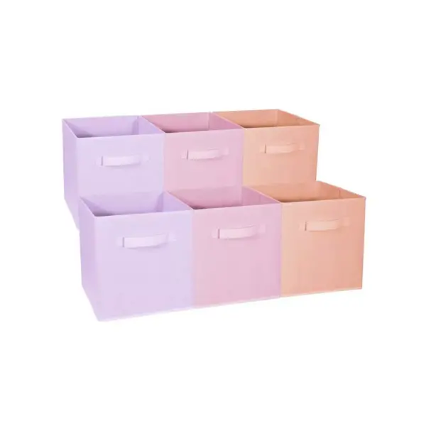 Sorbus 6pk Home Storage Bundle Pastel Drawer and Closet Bins