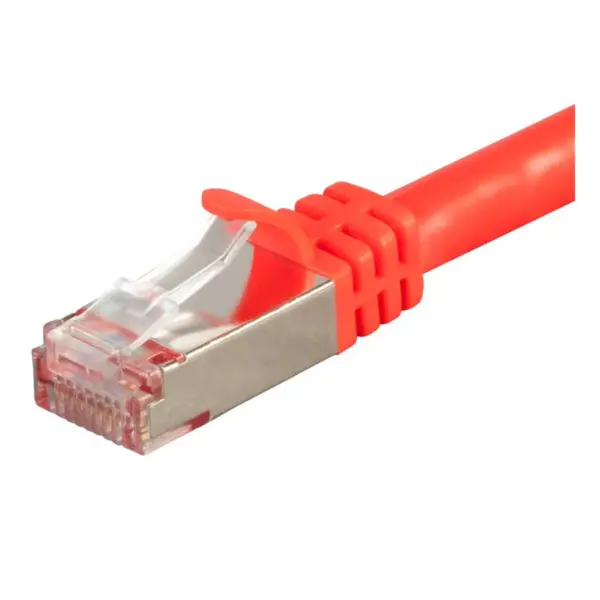 Monoprice Cat7 Ethernet Network Patch Cable - 3 feet - Red | 26AWG, Shielded, (S/FTP) - Entegrade Series