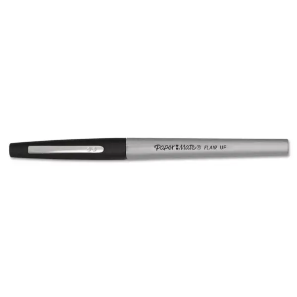 Paper Mate Flair Porous Point Stick Free-Flowing Liquid Pen Black Ink Ultra Fine Dozen 8330152