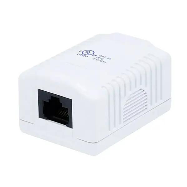 Monoprice 1-port Cat5e Surface Mount Box - White