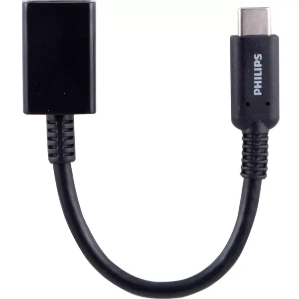 Philips 6" USB-C to USB 3.1 Female Adapter Black