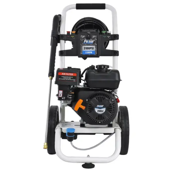 Pulsar W31H19 3,100 PSI Gas Powered Pressure Washer with Ergonomic Spray Gun, EZ Start Pump Valve, and Onboard Detergent Tank, Black