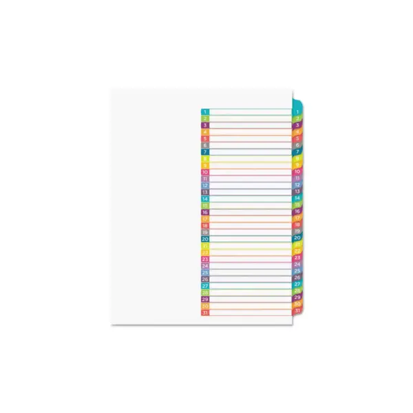 Avery Ready Index Table of Contents Dividers Multicolor Tabs 1-31 Letter 11846