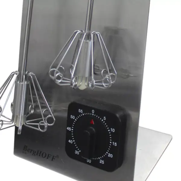 BergHOFF 16.5" 18/10 Stainless Steel Whisk Stand & Timer Set, Silver