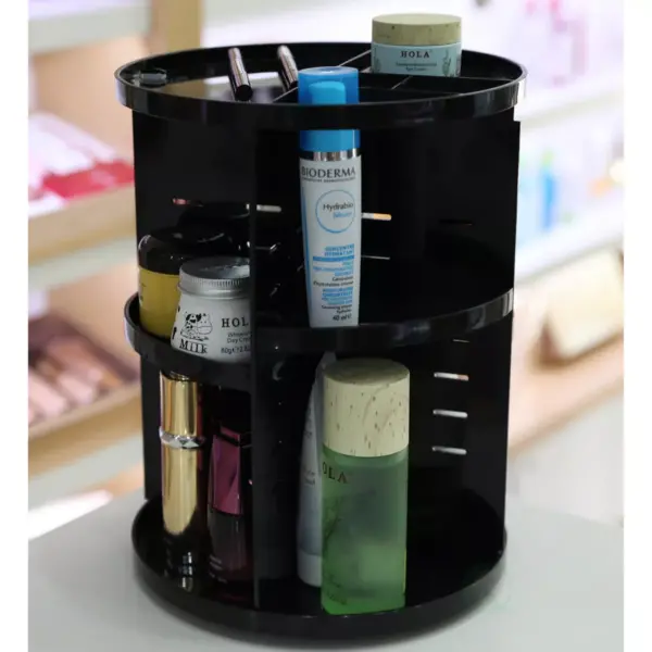 Basicwise Rotating Cosmetic Storage Tower, Makeup Organizer