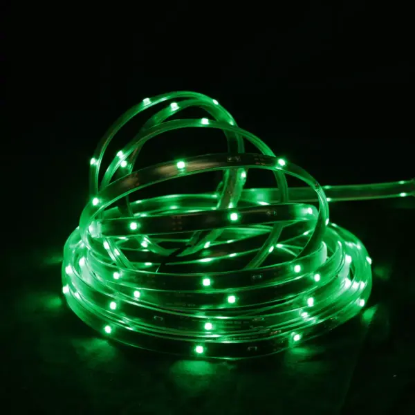 Northlight 18' Green LED Outdoor Christmas Linear Tape Lighting - Black Finish