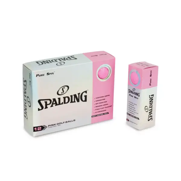 Spalding Pure Spin Golf Balls 24pc - Pink