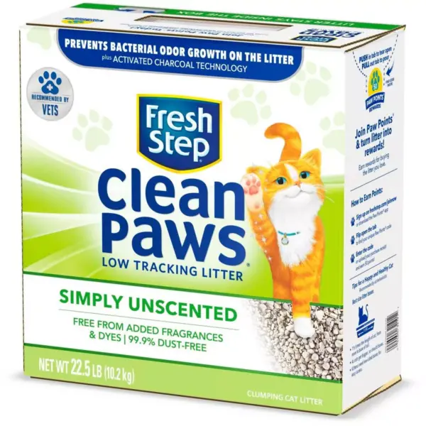 Fresh Step - Clean Paws Unscented Clumping Cat Litter - 22.5lb