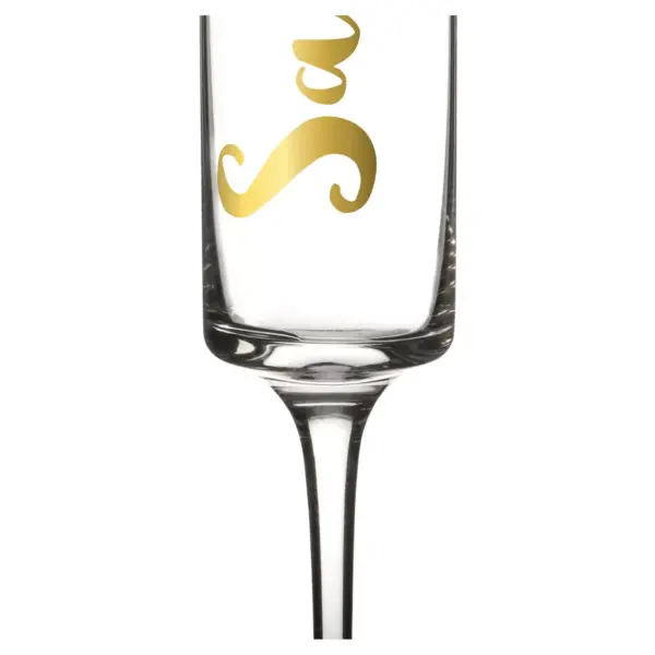 Contemporary Gold Cheers Champagne Flutes Drinkware Set