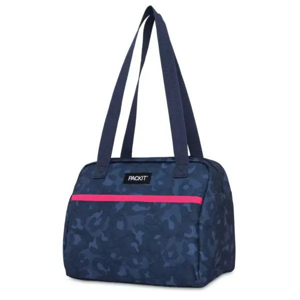 Packit Freezable Hampton Lunch Bag - Heather Leopard Navy