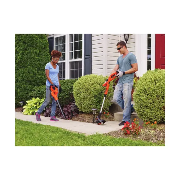 Black & Decker LCC222 20V MAX 1.5 Ah Cordless Lithium-Ion String Trimmer and Sweeper Combo Kit with 2 Batteries