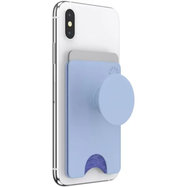 PopSockets PopWallet + (with PopGrip Cell Phone Grip & Stand) - Cornflower Blue