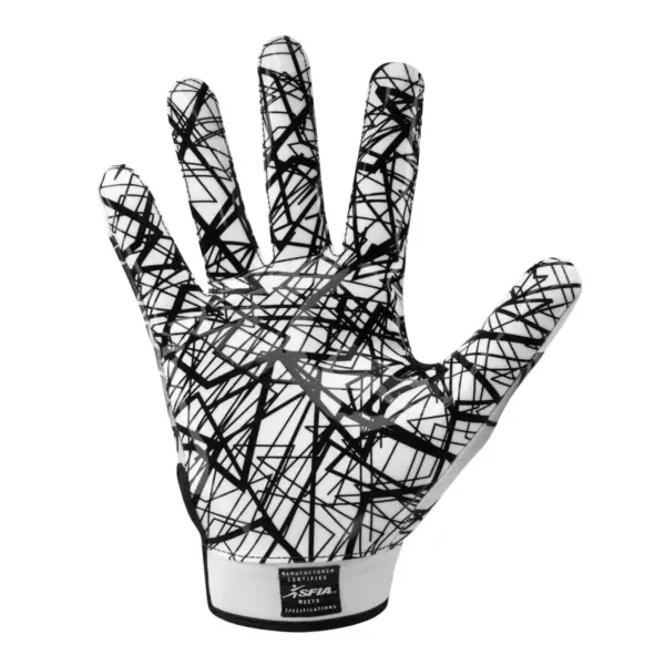 Cutters Game Day Receiver Gloves Adult - White S