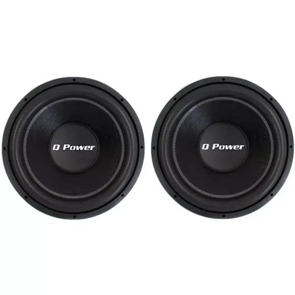 (2) NEW! Q-POWER QPF12 12" 3400 Watt Deluxe Series DVC Car Audio Subwoofers Subs