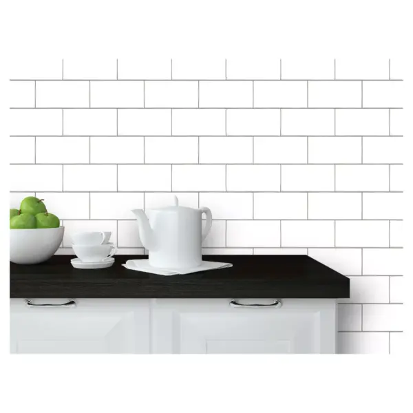 Subway Tile Peel & Stick Wallpaper White - Threshold™