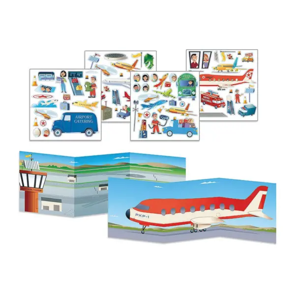 MindWare At The Airport Reusable Sticker Tote - Stickers - 82 Pieces