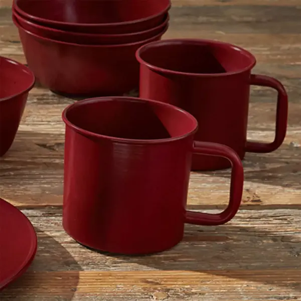 Park Designs Linville Enamel Mug Set - Red