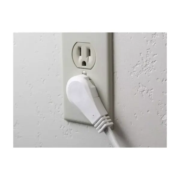 3-Outlet SnugPlug Household Extension Cord - 6 Feet - White, 16AWG, 13A/1625W, SPT-2, 125 VAC, Pure Copper, ETL and RoHS, For Indoor Use Only