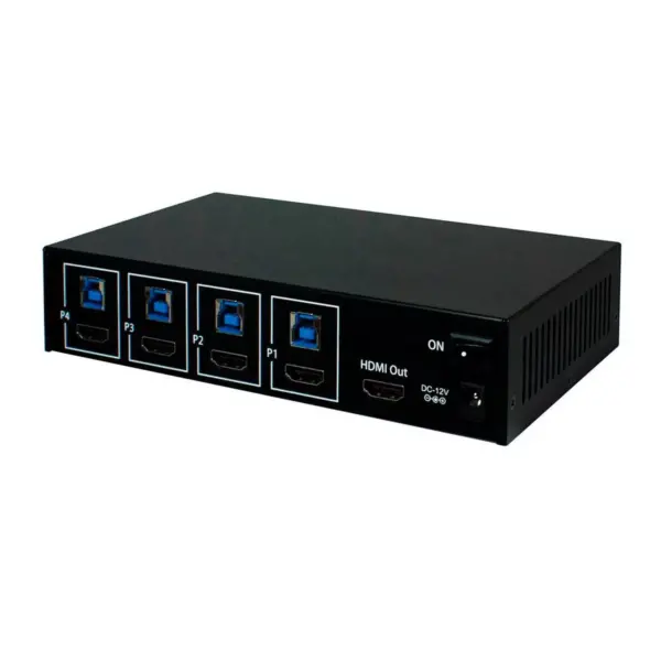 Monoprice Blackbird Quad Multiview HDMI Seamless KVM Switch With USB 3.0, 1080p/60fps, Plug And Play