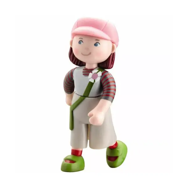 HABA Little Friends Elise - 4" Dollhouse Toy Figure with Pink Hat