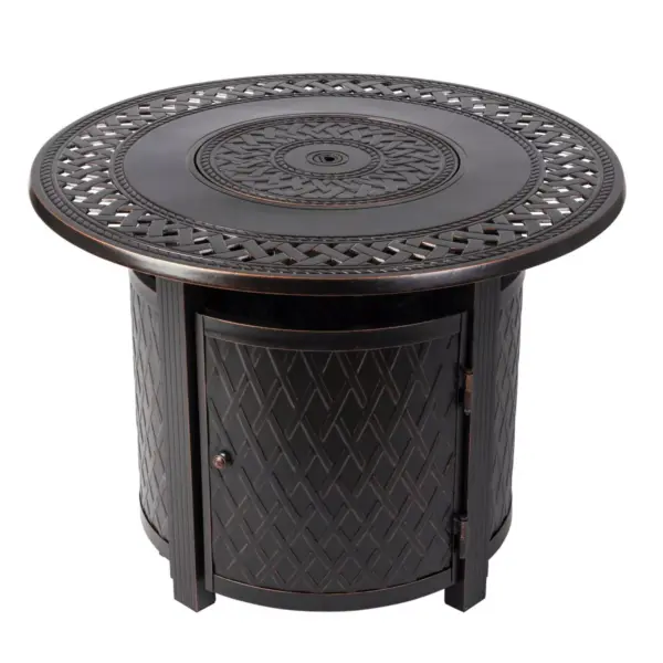 Wagner Aluminum Round LPG Fire Pit - Fire Sense