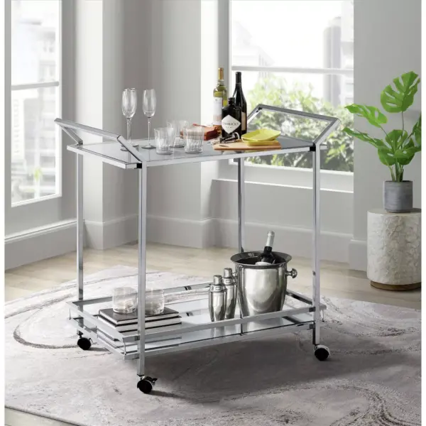 Palermo Bar Cart Chrome - Picket House Furnishings