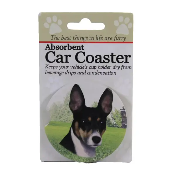 Car Coaster 2.5" Rat Terrier Car Coaster Absorbent E & S Pet  -  Coasters