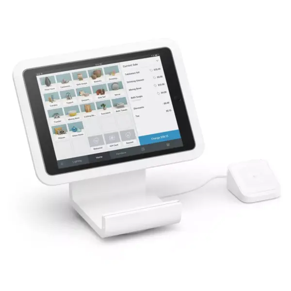 Square Stand for Contactless Chip Reader & Dock - White