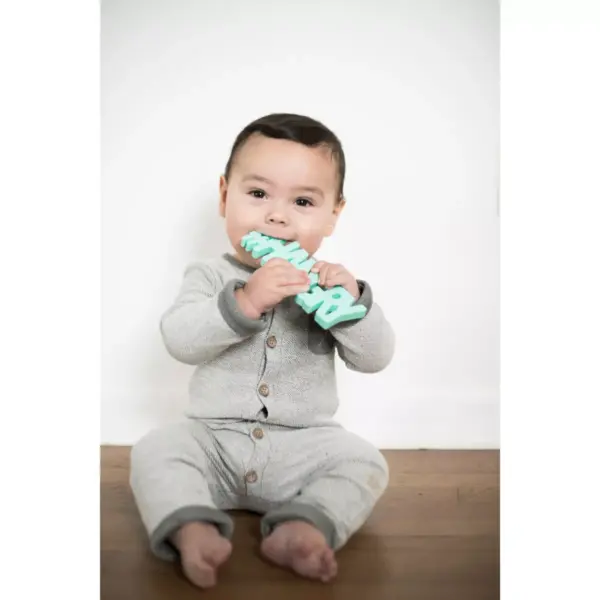 Hudson & Heart Company #Hangry Teetheword Baby Teether - Mint 2.7oz