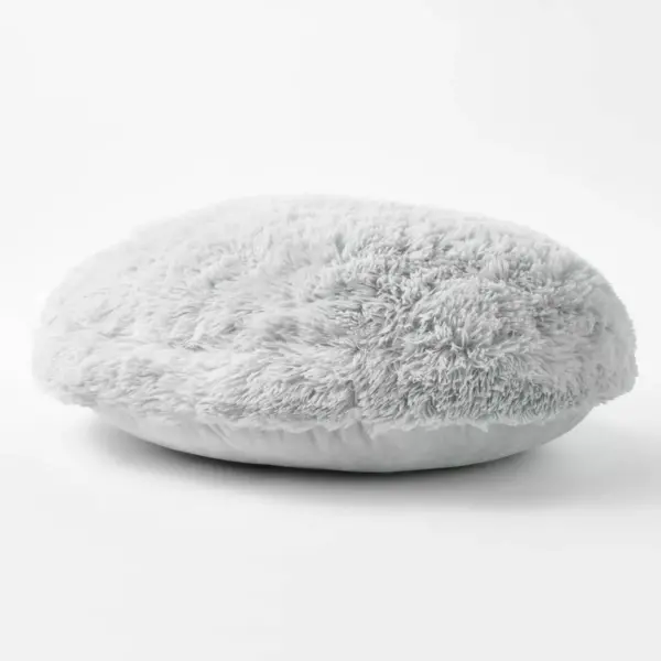 Faux Fur Floor Pillow Gray - Pillowfort™