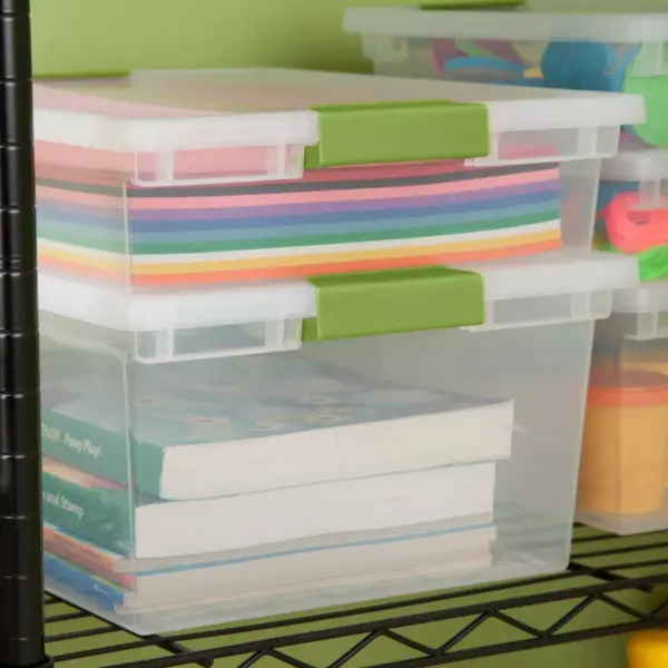 Sterilite Clip Storage Box Green