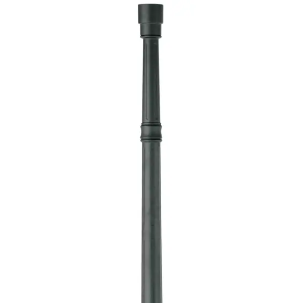 John Timberland Outdoor Post and Cap Base Black Iron Pole 76 3/4" for Exterior House Porch Yard