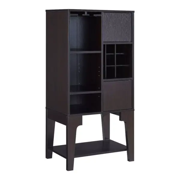 Jingal 4 Open Shelf Wine Cabinet Red Cocoa - miBasics