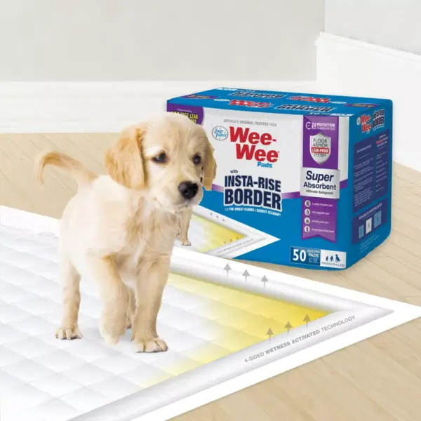 Four Paws Wee-Wee Insta Rise Border Dog Pads - 50ct