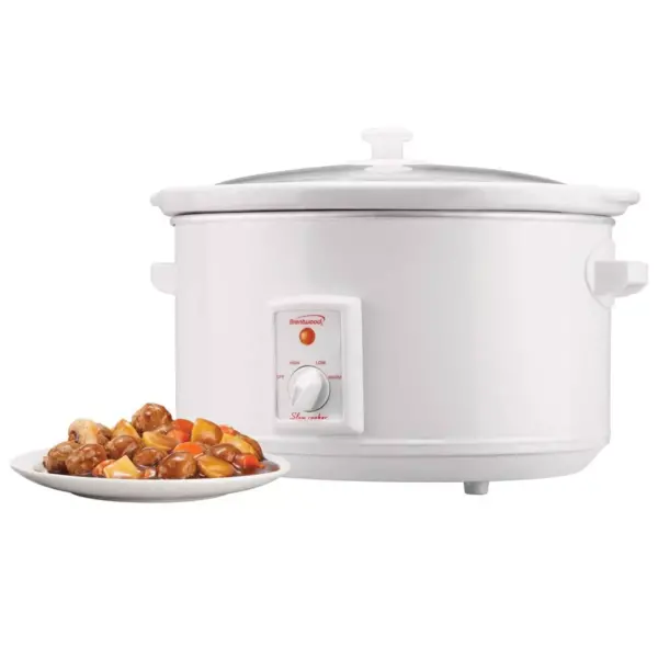 Brentwood 8.0 Quart Slow Cooker in White