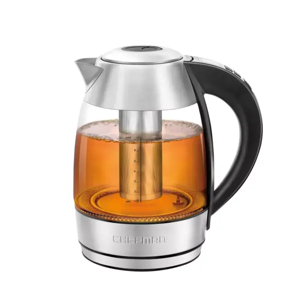 Chefman 1.8L Glass Electric Kettle - Silver