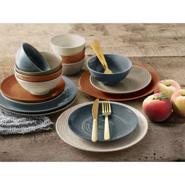 16pc Stoneware Siterra Painter's Palette Dinnerware Set - Sango