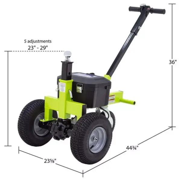 Tow Tuff TMD-35ETD8 Adjustable 3500 Lbs Capacity Electric Utility Trailer Dolly, Green