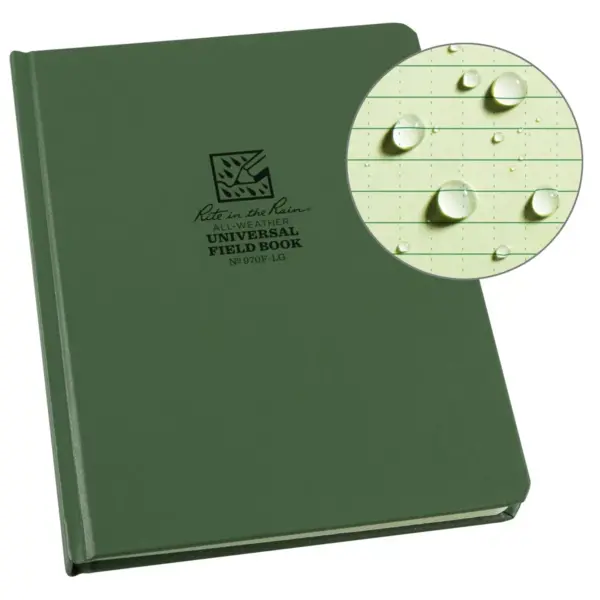 Casebound Notebook Special Ruled 6.75" x 8.75" Green - Rite in the Rain