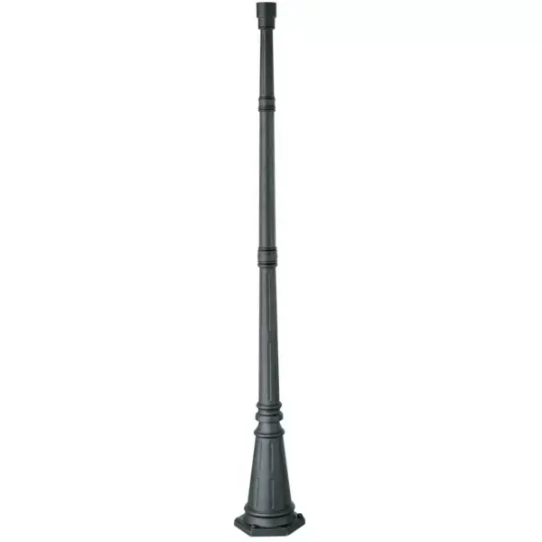 John Timberland Outdoor Post and Cap Base Black Iron Pole 76 3/4" for Exterior House Porch Yard