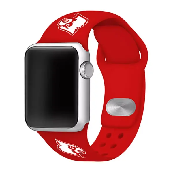 NCAA Louisville Cardinals Silicone Apple Watch Band 42mm