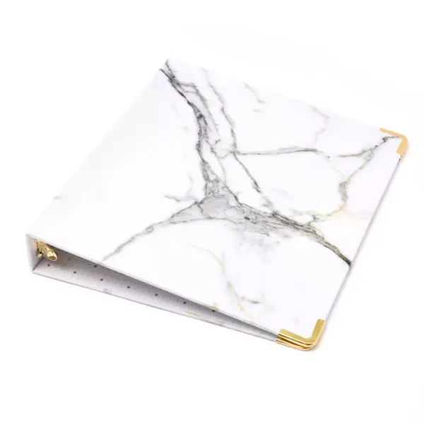 1.5" Signature Round Ring Binder Marble - russell+hazel