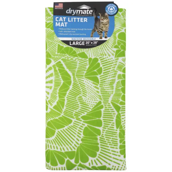 Drymate Cat Litter Trapping Mat - Surf Green