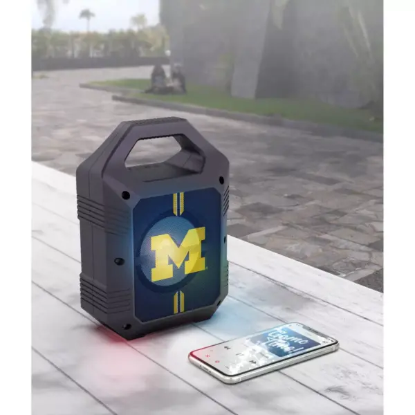 NCAA Michigan Wolverines Bluetooth Speaker with LED Lights