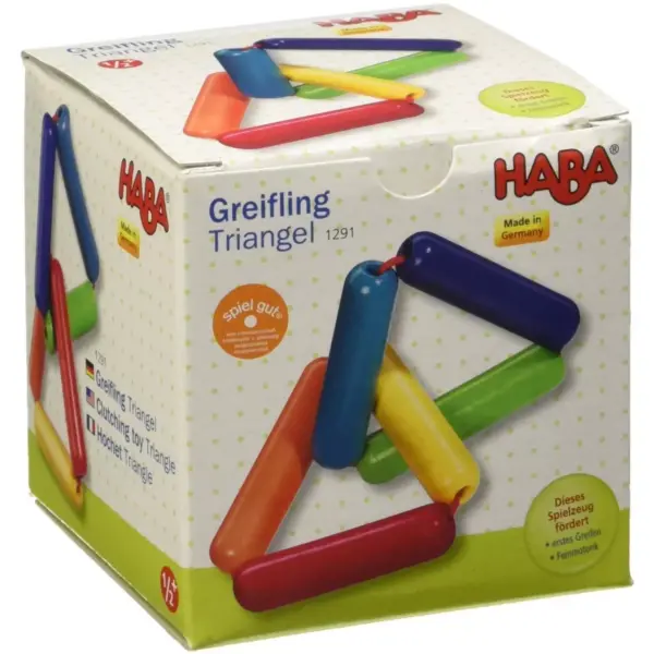 HABA Triangles Wooden Clutching Toy & Teether (Made in Germany)