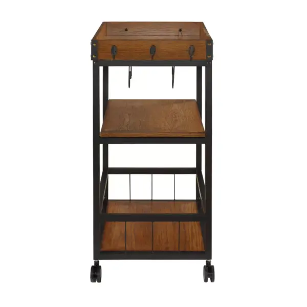 Austin Kitchen Cart Metal/Wood - Linon