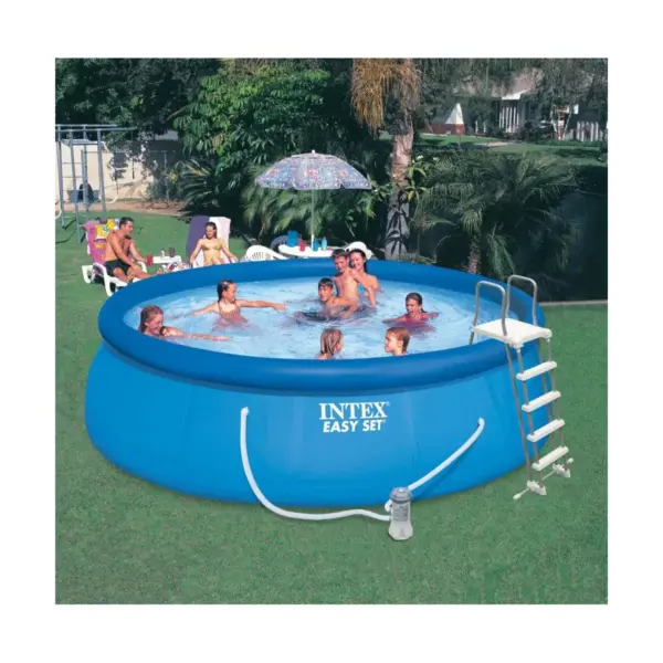 Intex 15 x48" Inflatable Pool with Ladder, Pump and Deluxe Pool Maintenance Kit