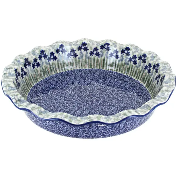 Blue Rose Polish Pottery Brienna Pie Plate